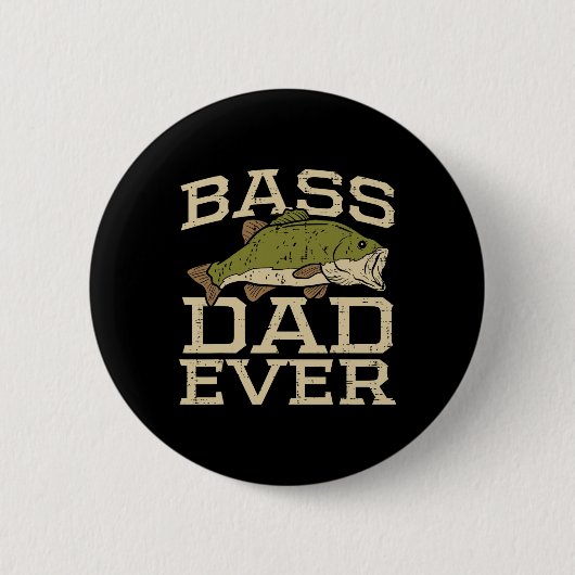 Vater je Fischen Fischer Fathers Day Vater Gi Button (Vorderseite)