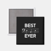Vater je Music B Clef Note Vathers Day Gift Magnet (Vorderseite/Rückseite)