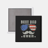 Vater je US-Flaggenfeier 4. Juli Magnet (Vorderseite/Rückseite)