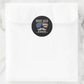 Vater je US-Flaggenfeier 4. Juli Runder Aufkleber (Tasche)