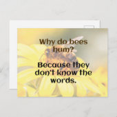 VATER JOKE: Bienen-Spaß Postkarte (Vorne/Hinten)