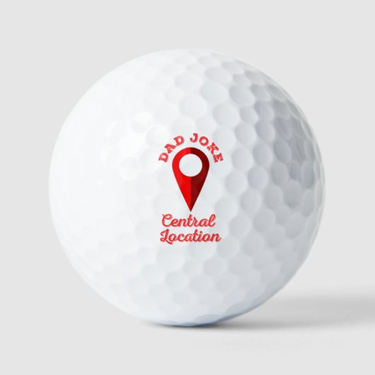 Vater Joke Central Lage Golfball (Vorderseite)