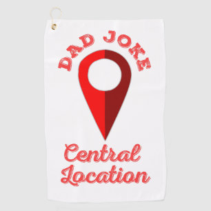 Vater Joke Central Lage Golfhandtuch