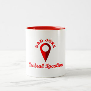 Vater Joke Central Lage Zweifarbige Tasse