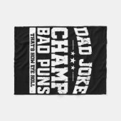 Vater Joke Champ D Puns Wie Eye Roll Vathers Day Fleecedecke (Vorderseite (Horizontal))