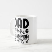Vater Joke Champion | Funny Vatertag Geschenk Kaffeetasse (Vorderseite Links)