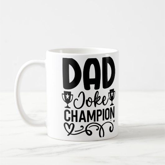Vater Joke Champion | Funny Vatertag Geschenk Kaffeetasse (Links)