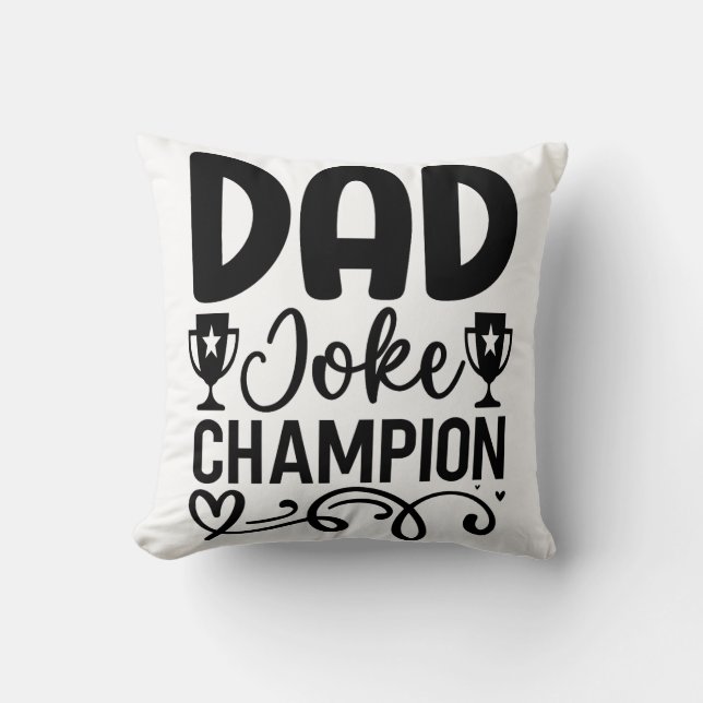 Vater Joke Champion | Funny Vatertag Geschenk Kissen (Vorderseite)