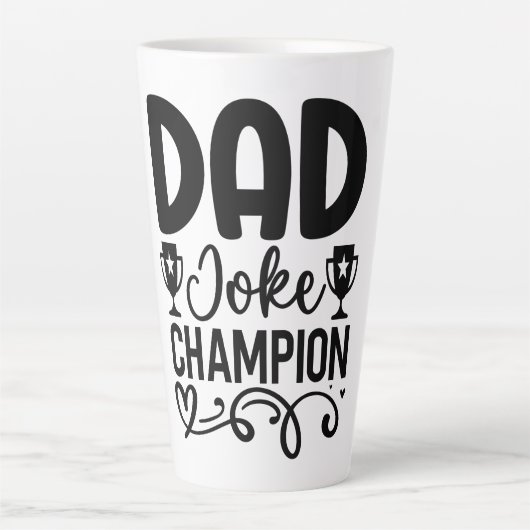 Vater Joke Champion | Funny Vatertag Geschenk Milchtasse (Vorderseite)