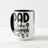 Vater Joke Champion | Funny Vatertag Geschenk Tasse (Vorderseite Links)