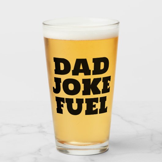 Vater Joke Fuel - Funny Gift für Vater Glas (Vorne (Gefüllt))
