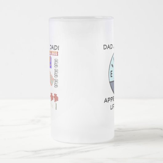 "Vater Joke Fuel" individuell anpassbar Mattglas Bierglas (Mittel)