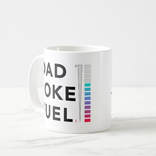 Vater Joke Fuel Meter Funny Vathers Day Kaffeetasse (Vorderseite Links)