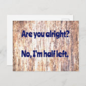 Vater Joke:  Geht es dir gut? Postkarte (Vorne/Hinten)