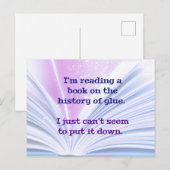 VATER JOKE: Ich lese ein Buch über die Geschichte  Postkarte (Vorne/Hinten)