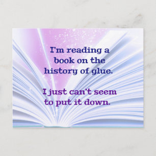 VATER JOKE: Ich lese ein Buch über die Geschichte  Postkarte