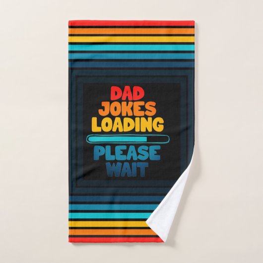 Vater Joke Loading Bitte warten Text Design Badhandtuch Set (Handtuch)