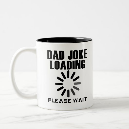 Vater Joke Loading Bitte warten Zweifarbige Tasse (Links)