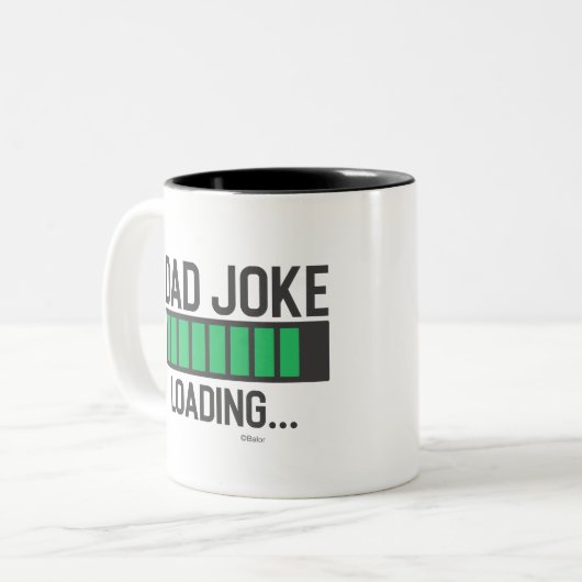 Vater Joke Loading... Zweifarbige Tasse (Vorderseite Links)