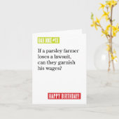 Vater Joke Parsley Bauer erhält Löhne gegarniert Karte (Gelbe Blume)