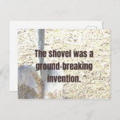 VATER JOKE Shovel war eine bahnbrechende Erfindung Postkarte (Vorne/Hinten)