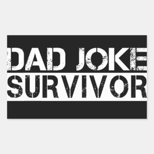 Vater Joke Survivor Funny Vatertag Rechteckiger Aufkleber