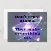 VATER JOKE: Vertraue Atoms nicht...sie machen alle Postkarte (Vorne/Hinten)