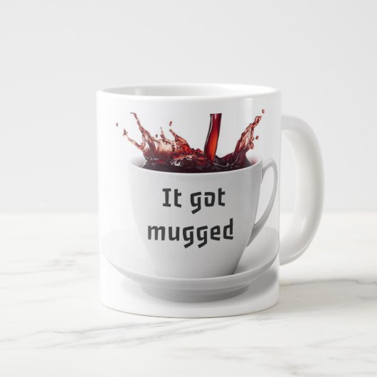 VATER JOKE: Warum hat die Kaffeedatei einen Polize Jumbo-Tasse (Vorderseite Rechts)