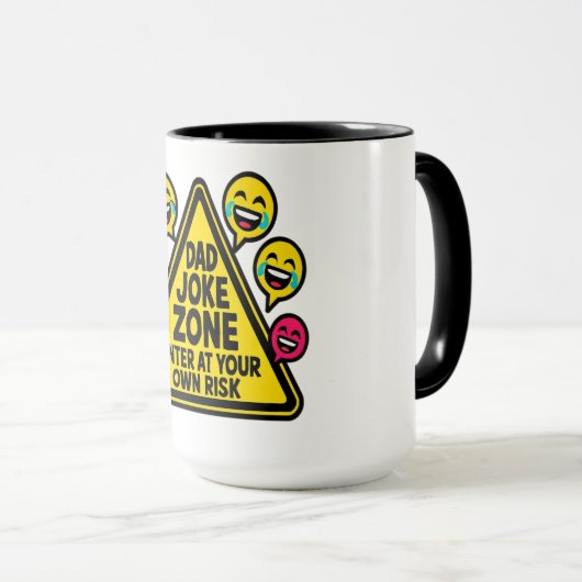 Vater Joke Zone - Geben Sie Ihr eigenes Risiko ein Tasse (VorderseiteRechts)