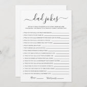 Vater Jokes Baby Showspiel Einladung (Vorne/Hinten)