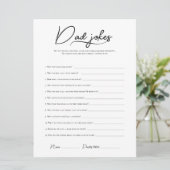 Vater Jokes Baby Showspielkarten Einladung (Stehend Vorderseite)