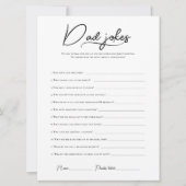 Vater Jokes Baby Showspielkarten Einladung (Vorderseite)