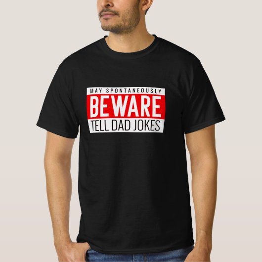 VATER JOKES BEWARE SPASS T-Shirt (Vorderseite)