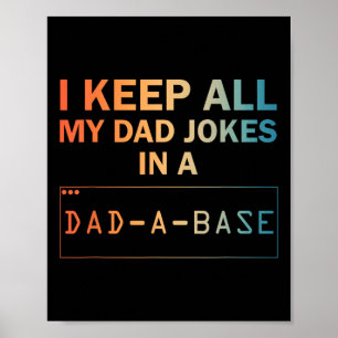 Vater Jokes Design for Men Vater Datenbank Vater J Poster