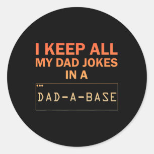 Vater Jokes Design for Men Vater Datenbank Vater J Runder Aufkleber
