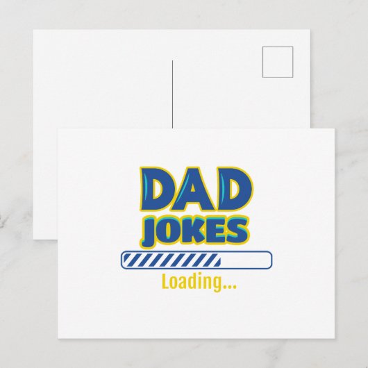 Vater Jokes Loading Postkarte (Vorne/Hinten)