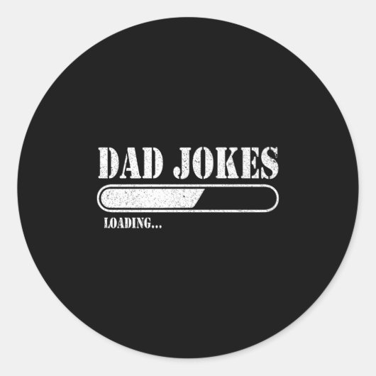 Vater Jokes Loading Premium Runder Aufkleber (Vorderseite)