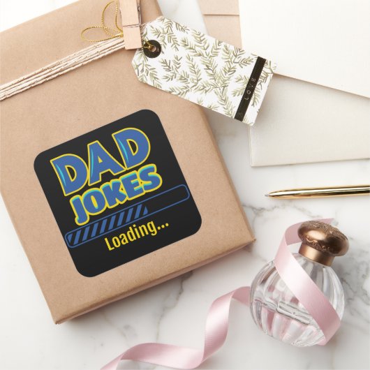 Vater Jokes Loading Quadratischer Aufkleber (Schenken)