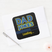 Vater Jokes Loading Quadratischer Aufkleber (Umschlag)