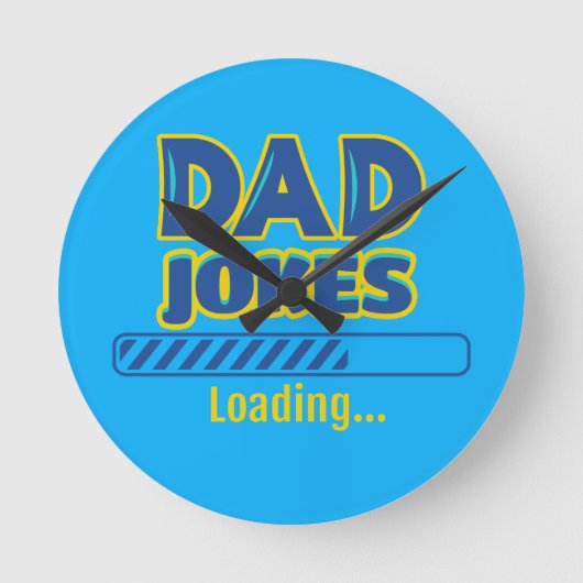 Vater Jokes Loading Runde Wanduhr (Vorderseite)