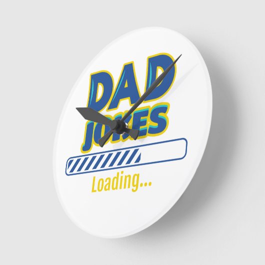 Vater Jokes Loading Runde Wanduhr (Winkel)