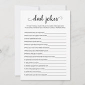 Vater Jokes mit Answers Baby Showgame Card Einladung (Vorderseite)