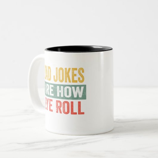 Vater Jokes sind, wie Augen rollen Zweifarbige Tasse (Vorderseite Links)