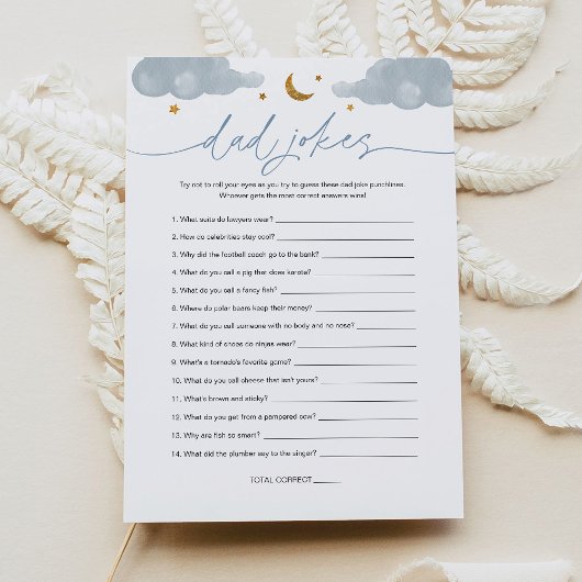 Vater Jokes Twinkle Star Showspielkarte Einladung