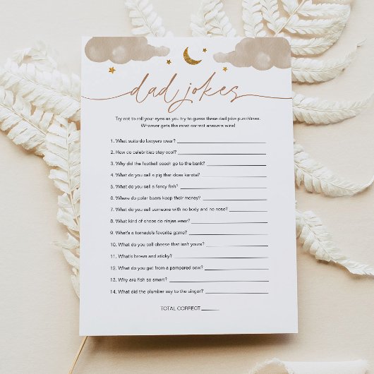 Vater Jokes Twinkle Star Showspielkarte Einladung