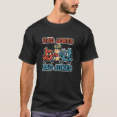 Vater Jokes vs. Bad Jokes Funny Cartoon T-Shirt (Vorderseite)