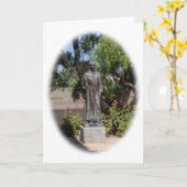 Vater Junipero Serra Grußkarte Karte (Gelbe Blume)