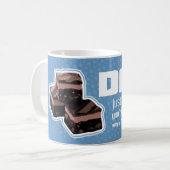 Vater "just like fudge" lustige blaue Tasse (Vorderseite Links)