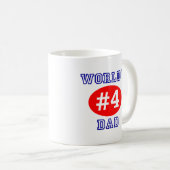 Vater-Kaffeetasse das #4 der Welt Kaffeetasse (VorderseiteRechts)