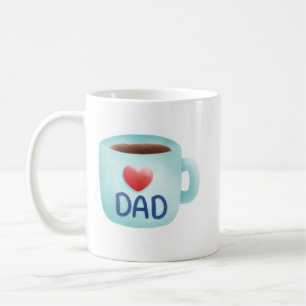 Vater-Kaffeetasse Watercolor PNG Vatertag-Tasse Kaffeetasse